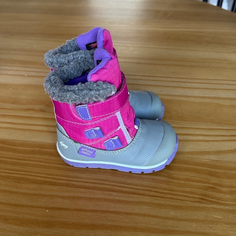 See Kai Run Pink & Purple Waterproof Snow Boots Size Toddler 6‎